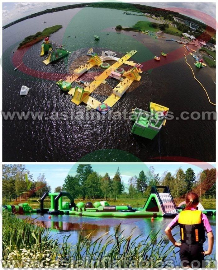 Inflatable Floating Adventure Park Water Park Equipment Water Sport Island
