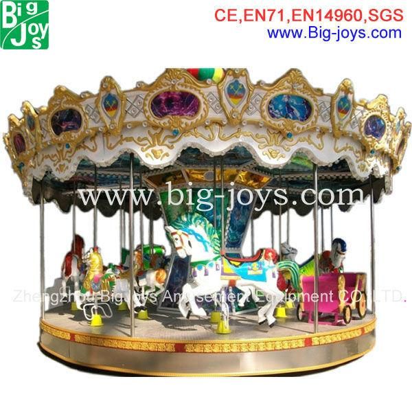 2022 Amusement Park Rides Luxuary 16seats Carousel with LED Lights