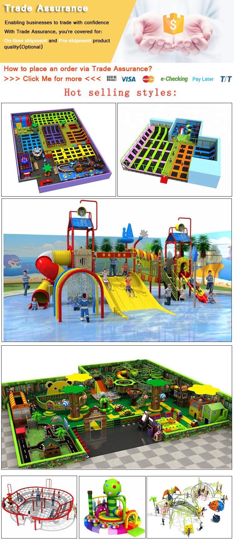 Outdoor Play Gym Commercial Kids Slide PE Board Outdoor Playground for Children
