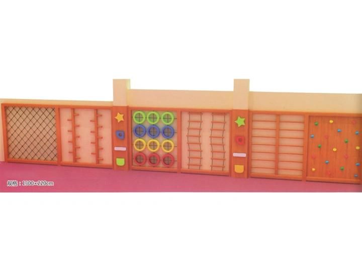 Kindergarten Indoor/Outdoor Wooden Climbing Wall Equipment for Kids