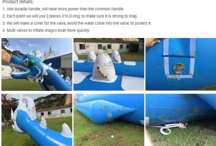 Hot Sale Double Row Inflatable Dragon Banana Boat Towable Tube, Inflatable Towable Pontoon Boat for Jet Ski