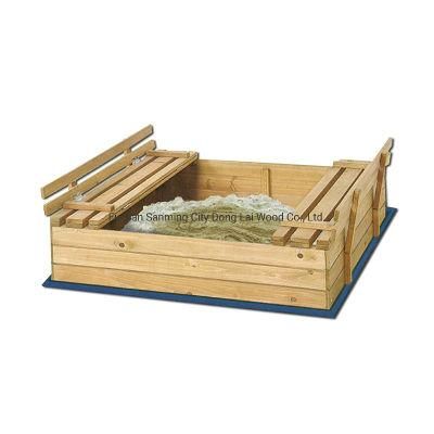 Wooden Sand Box Kids Playground Outdoor Wood Sandpit Factory Wholesale