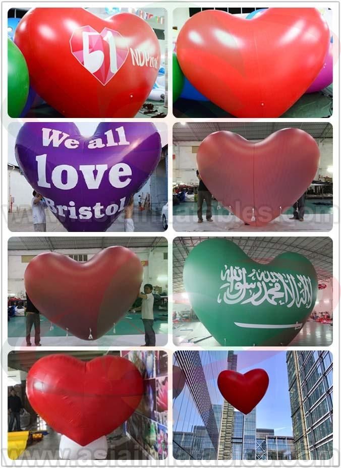 High Quality Large PVC Inflatable Heart Model for Sale