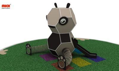 Panda Animal Shaped Toddler Outdoor Slides Playset with Climbing