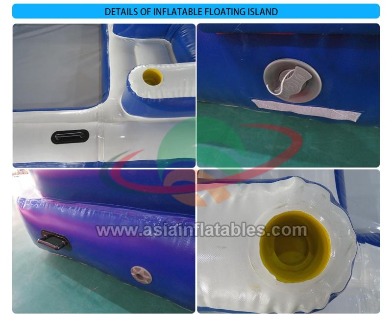 Customized OEM Floating Island Inflatable Lake Lounger for Water Park