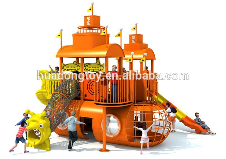 Colorful children outdoor slide