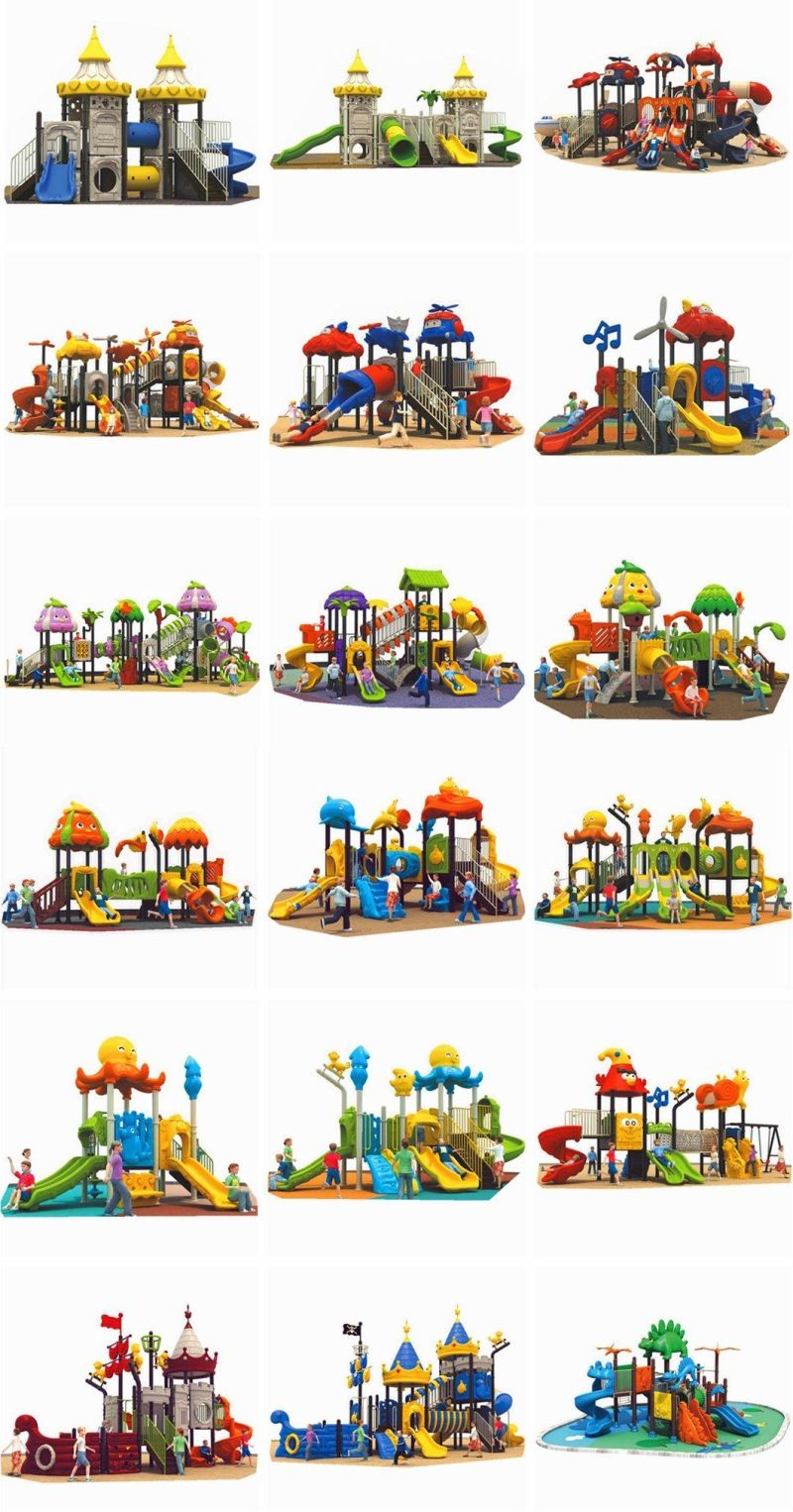 Customized Children′s Outdoor Playground Equipment Amusement Park Slide Swing Set