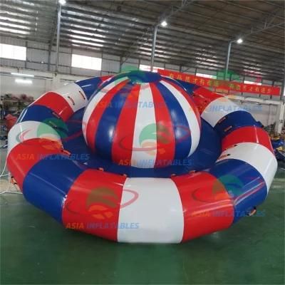 10 Persons Inflatable Flying Disco Boat, Inflatable Water Towable Tube Aqua Games
