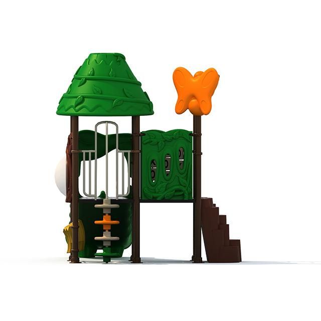 Cowboy Kindergarten Children Park Plastic Slide and Swing Mini Playground for Kids