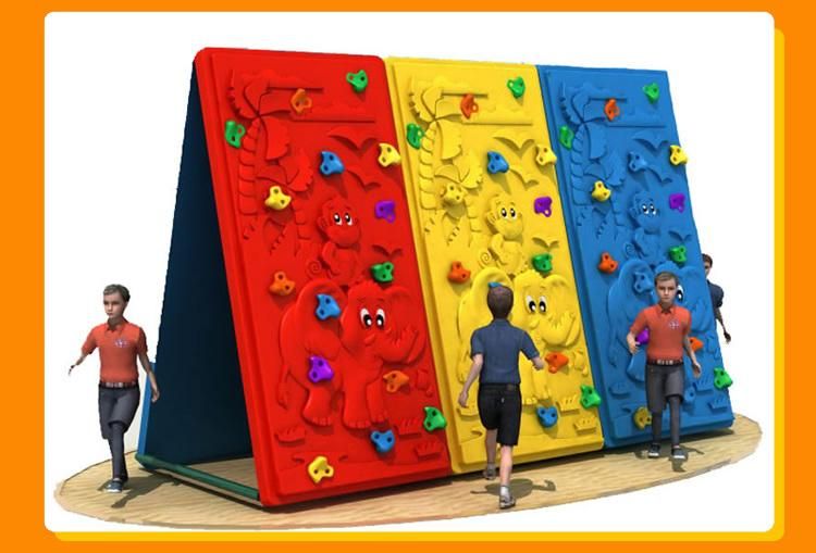 High Quality Outdoor Indoor Playground Climbing Wall Plastic Different Colors Expand Jungle Gym