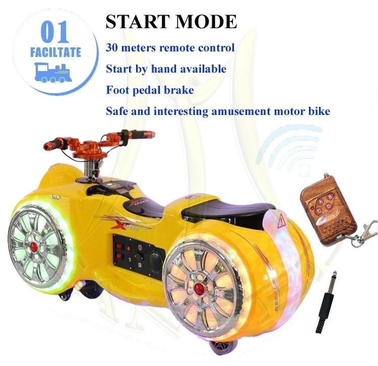 Hansel Shopping Mall Battery Power Amusement Motorcycle for Sale
