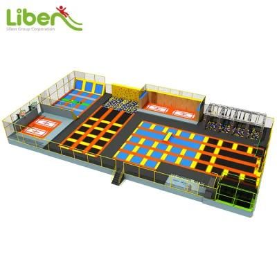 Customized Kids Indoor Sports Equipment Trampoline Park with Safety Net