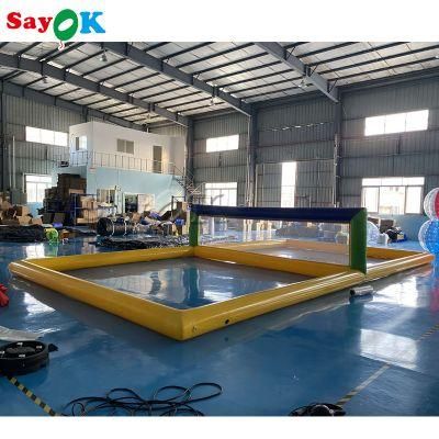 Airtight Inflatable Volleyball Court with Water Inflatable Volleyball Court for Kids/Adults Water Games
