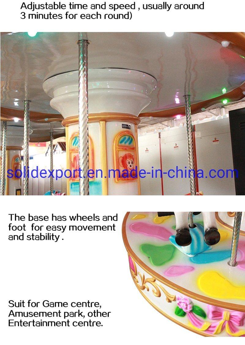 Amusement Park Kids Favorite Plastic Carousel 3 & 6 Seats