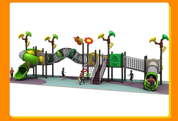 Newest Outdoor Jungle Gym Fitness Tunnel Bridge with Swing Sets Climbing Rope