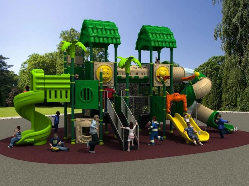 Wood Series Outdoor Playground Kids Slide Amusement Equipment