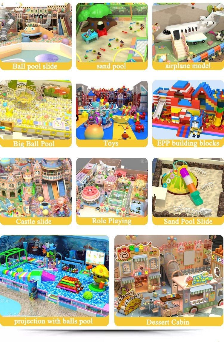 Ce Indoor Soft Play with Trampoline Maze Playground for Sale