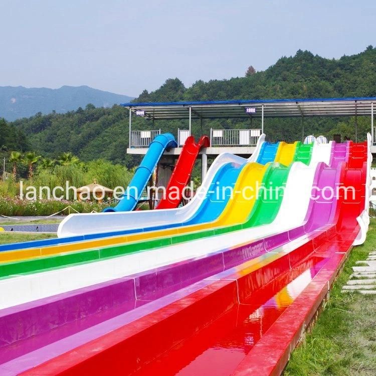 Amusement Water Park Equipment Fiber Glass Rainbow Slide