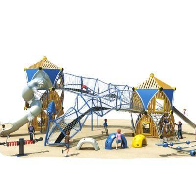 Outdoor Farm Park Attractions Stainless Steel Slides Kids Playground Equipment