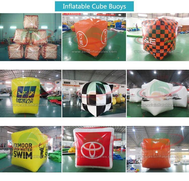 PVC Floating Racing Water Marker Inflatable Square Swimming Buoy