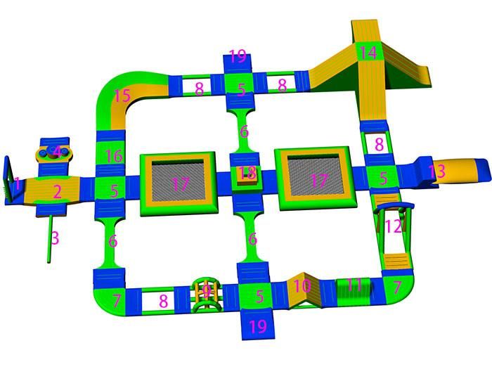 New Water Inflatable Park Marine Fun Obstacle Water Playground