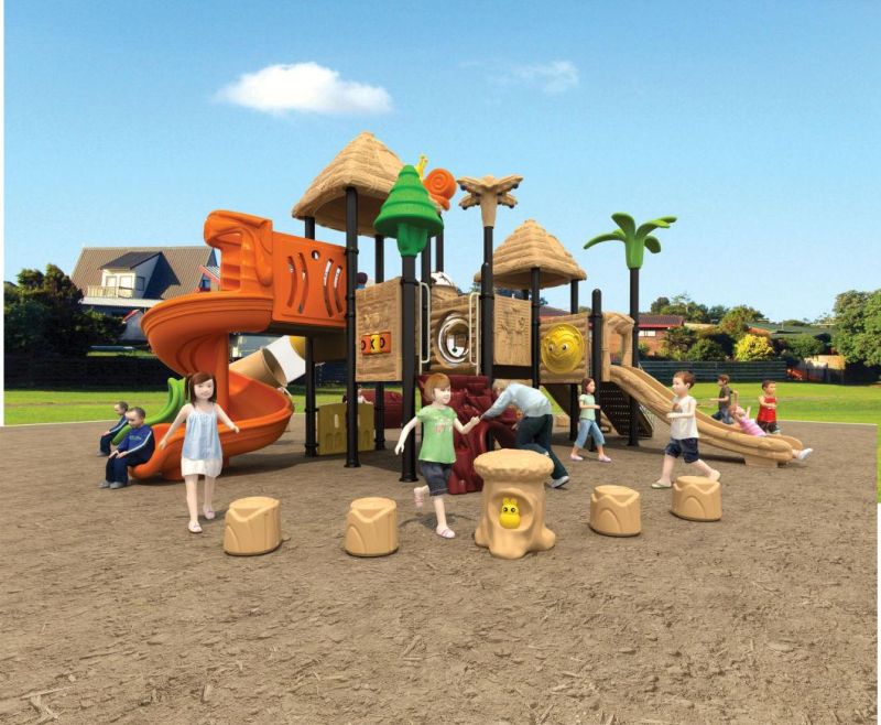 Plastic Slide Outdoor Preschool Adventure Playground Equipment for Children (TY-70593)
