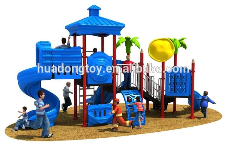 New Design Large Plastic Kids Outdoor Playground Combined Slide