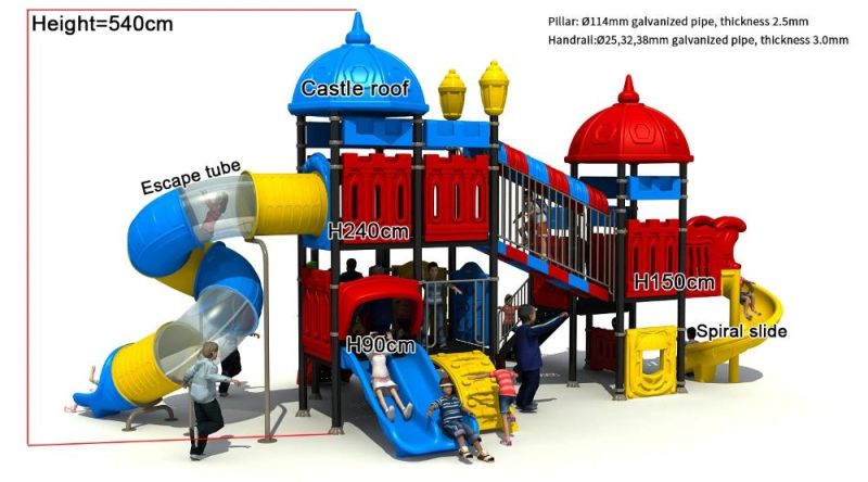 Modern Outdoor Plastic Children Slide Playground Equipment Cy 19042-X1