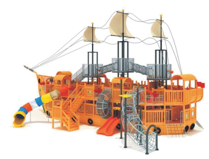 PE Material Pirate Ship Outdoor Playground From Manufactor