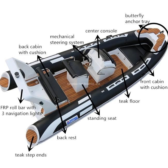 CE 17feet5.2m Heytex PVC Inflatable Boat Taiwan Hypalon Inflatable Boat Orca Inflatable Boat Rigid Hull Boat Fiberglass Hull Inflatable Boat Rigid Boat Rib Boat