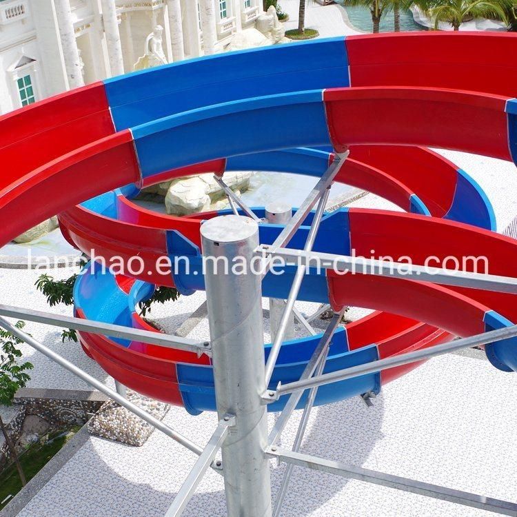 Blue Open Spiral Tube Slide for Water Park