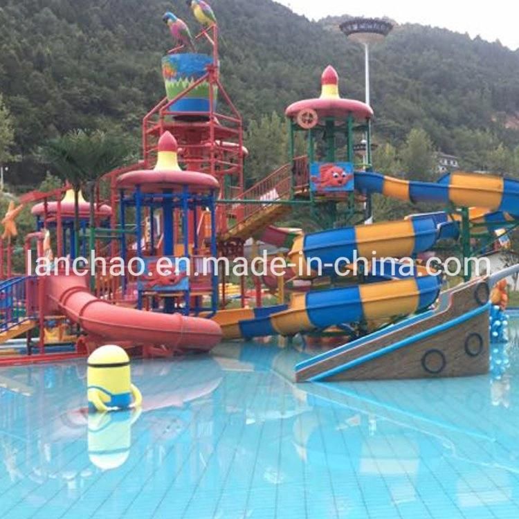 Fiberglass Water House with Slides for Aqua Theme Park