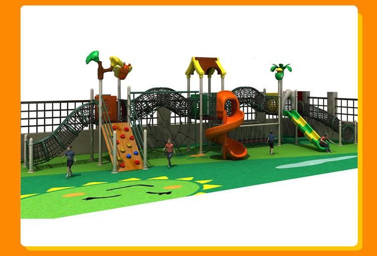 Newest Outdoor Jungle Gym Fitness Tunnel Bridge with Swing Sets Climbing Rope