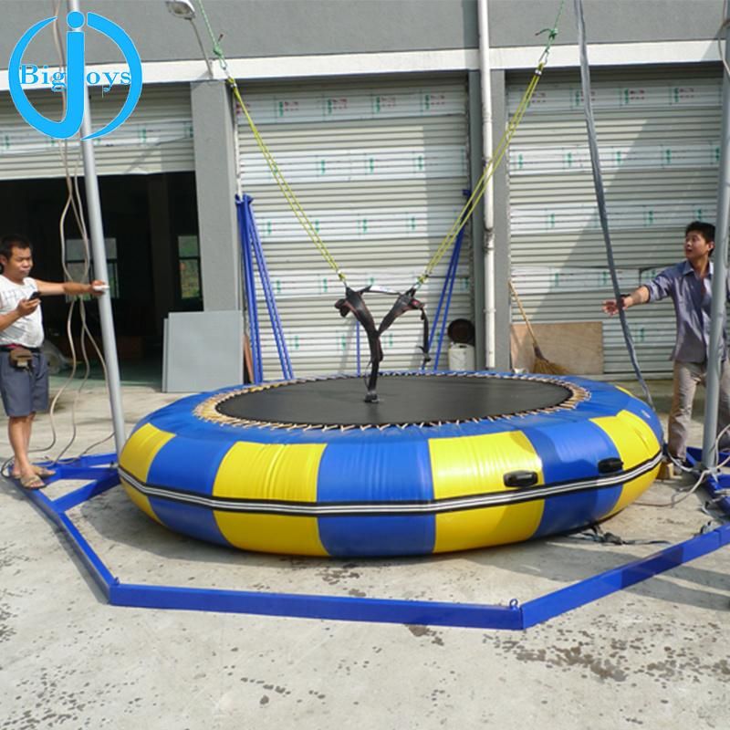 Single Bungee Jumping for Outdoor Children Park, Inflatable UFO Bungee