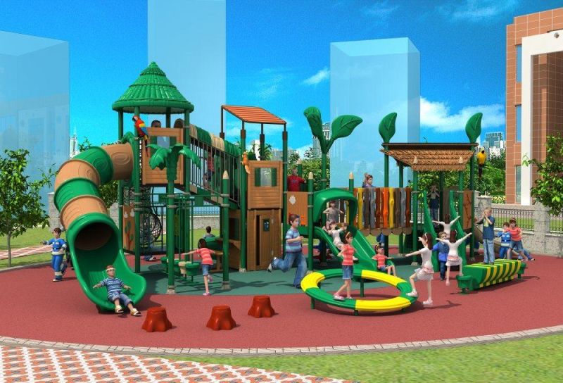 Cheap Multi-Functional Commercial Colorful Outdoor Kids Playground HD17-004A