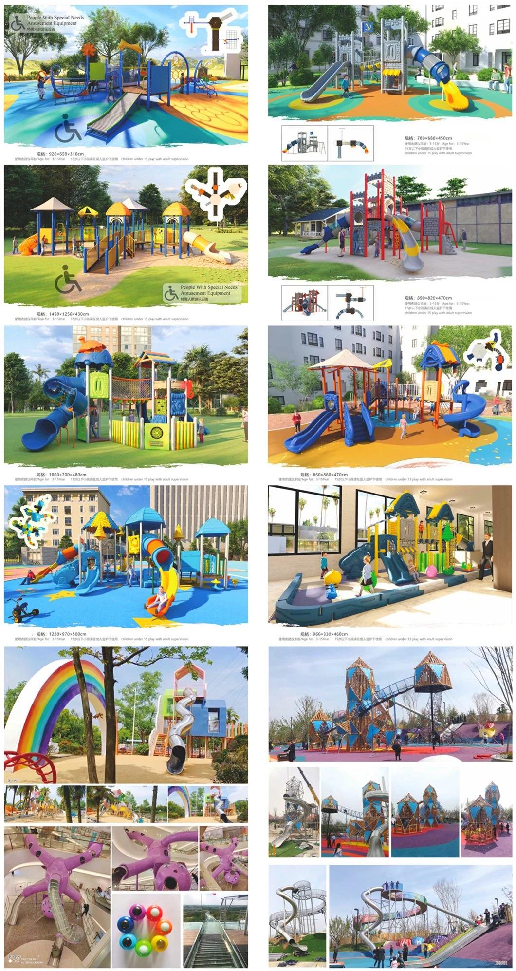 Scenic Children′s Outdoor Playground Equipment Community Large Slide Climbing Suit
